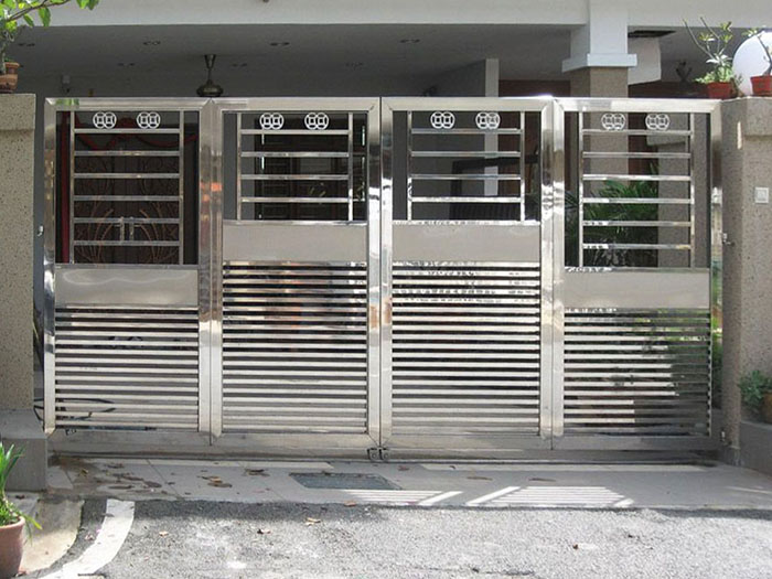 Cổng inox hiện đại sang trọng